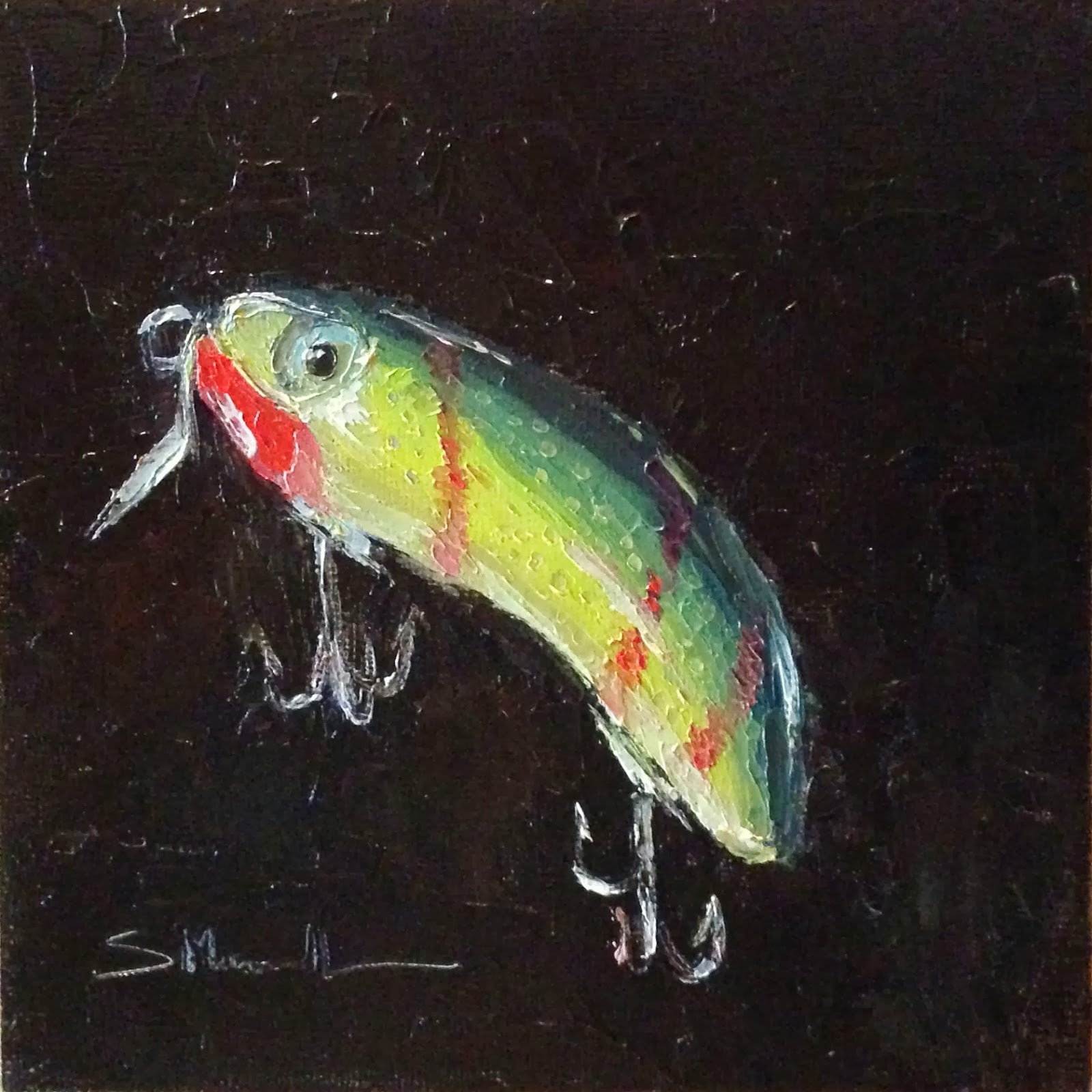 Susie Morrell Studio 30 in 30 Day 25 "Fishing Lure" by Susie Morrell